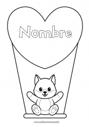 Dibujo libre Lobo Lindo Corazón Cat Te amo Animales Gran corazón Perros y gatos Animales del bosque Juegos y juguetes Columpio