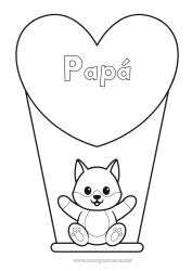 Colorear gratis Lobo Lindo Corazón Cat Te amo Animales Gran corazón Perros y gatos Animales del bosque Juegos y juguetes Columpio