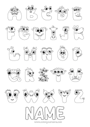 Colouring to customise Children's Activities Alphabet