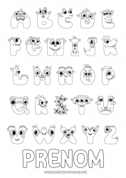 Coloriage à personnaliser Activités enfants Alphabet