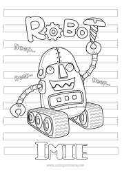 Kolorowanka do personalizacji Robot