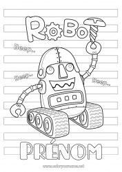 Coloriage gratuit Robot