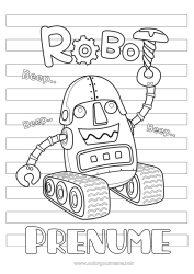 Pagină de colorat gratuită Robot