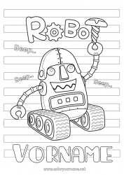 Kostenlose Malvorlage Roboter