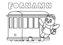 Gratis färgläggning Fordon Djur Tåg Panda Lätta målarbilder Andra djur i världen Kollektivtrafik på land