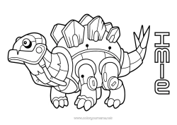 Kolorowanka do personalizacji Robot Dinozaury Zwierzę