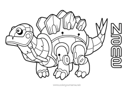 Free colouring Robot Dinosaurs Animal