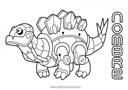 Colorear gratis Robot Dinosaurios Animales