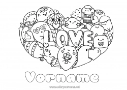 Kostenlose Zeichnung Monster Herz Kawaii Ich liebe dich 