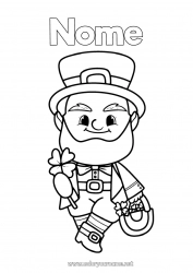 Disegno gratuito Fortuna Trifoglio Irlanda Leprechaun