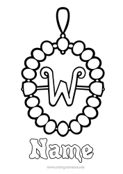 Free colouring The Addams Family Jewel Necklace