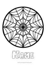 Colouring to customise Mandala The Addams Family