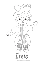 Kolorowanka do personalizacji Przebranie Klown Pirata Tłusty wtorek Arlekin