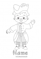 Free drawing Fancy dress Clown Pirate Shrove Tuesday Harlequin