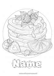 Free coloring Candlemas, Shrove Tuesday, Pancake day Pancakes Carnival Shrove Tuesday Fruits