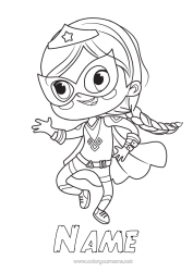 Colouring to customise Disguise Mask Hero Carnival Mardi Gras