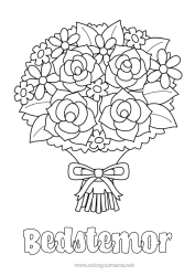 Farvelægningssiden for børn Blomster