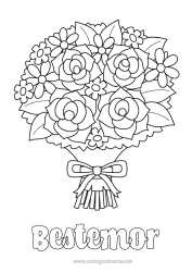 Fargeleggingssiden for barn Blomster