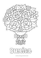 Pagină de colorat pentru copii Flori