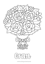 Free colouring Flowers