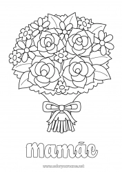 Página de desenho infantil Flores