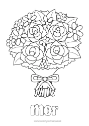 Farvelægningssiden for børn Blomster