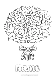 Free colouring Flowers