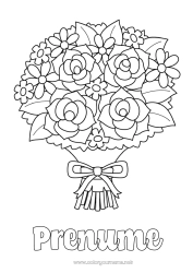 Desen liber de colorat Flori
