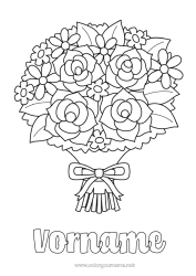 Kinder-Malvorlage Blumen