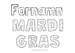 Gratis färgläggning Karneval Fettisdagen