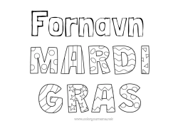 Gratis fargelegging Karneval Fettisdagen