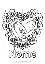Desenho para personalizar Eu te amo Dia dos Namorados Anel Joia