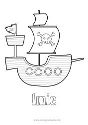 Rysunek za darmo Pirata Morze Pojazdy łódź Bajka Pojazdy morskie