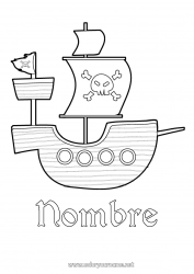 Dibujo libre Pirata Mar Vehículos Barco Cuento de hadas Vehículos marítimos
