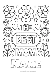 Free colouring Mum I love you.