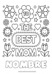 Niño página para colorear Mamá Te amo