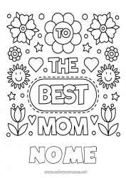 Página de desenho infantil Mamãe Eu te amo