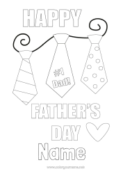 Free colouring Dad Happy birthday