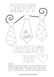 Kleurplaat voor kinderen Papa Fijne verjaardag