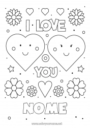 Disegno gratuito Fiori Cuore Ti amo San Valentino 