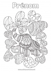 Coloriage gratuit Coeur Mandala élephant Je t'aime Animal Animaux de la ferme Animaux sauvages d'Afrique