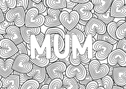 Free colouring Heart I love you. Valentine's Day Decorated name