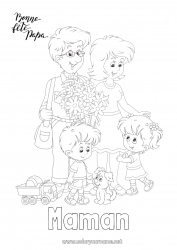 Coloriage enfant Papa Bonne fête