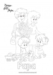 Coloriage enfant Papa Bonne fête