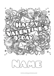 Free colouring Valentine's Day 