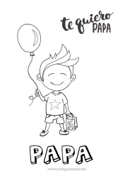 Colorear gratis Papá Te amo
