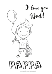 Gratis fargelegging Pappa Jeg elsker deg.