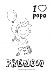 Coloriage gratuit Papa Je t'aime