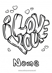 Disegno gratuito Cuore Ti amo 