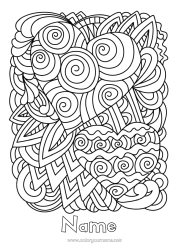 Free colouring Heart Mandala I love you. Big heart